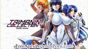 Epic battle scene from Taimanin Collection Battle Arena featuring ninja characters in action