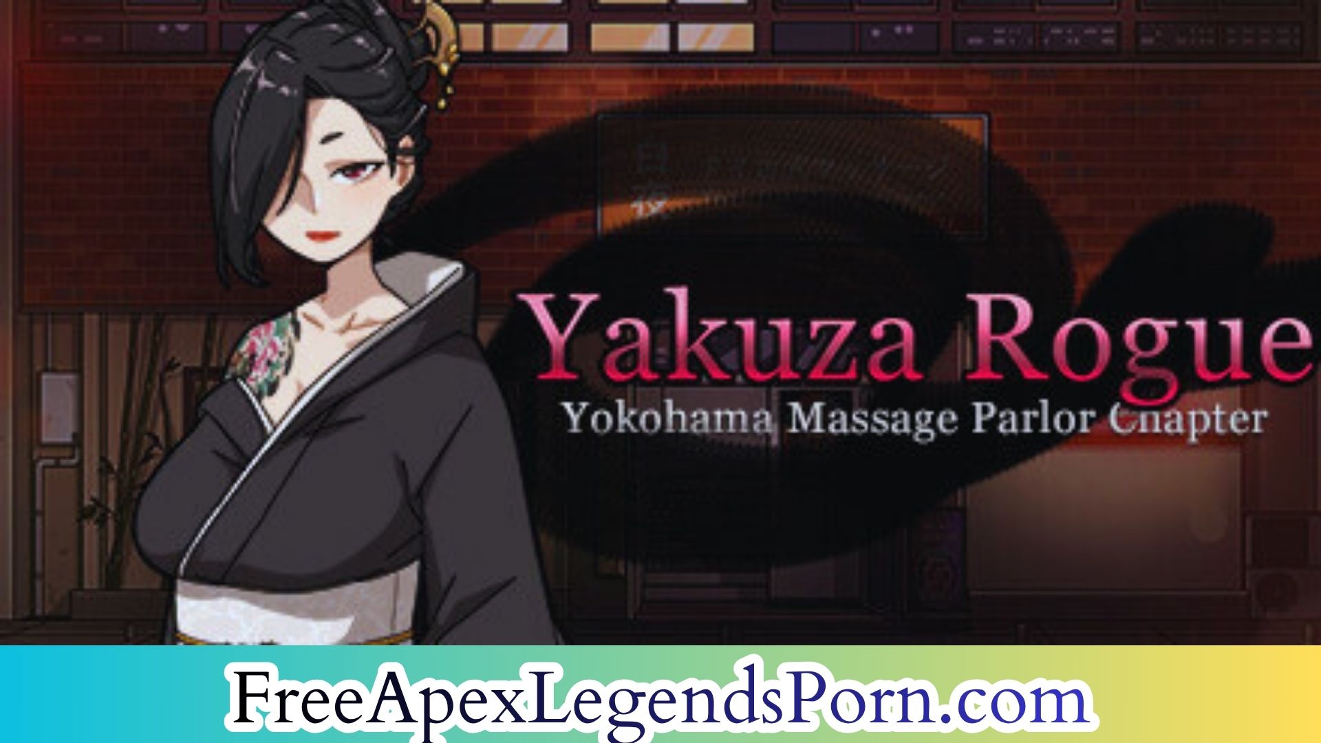 Tense massage parlor interior with shadowy client and masseuse from Yakuza Rogue Yokohama chapter